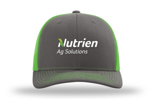 Nutrien Ag Solutions Charcoal-Neon Green Richardson 112 Hat