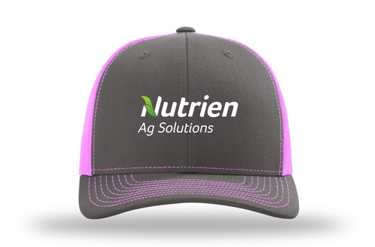 Nutrien Ag Solutions Charcoal-Neon Pink Richardson 112 Hat