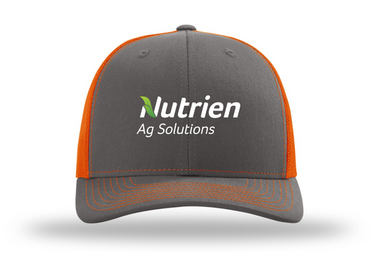 Nutrien Ag Solutions Charcoal-Neon Orange Richardson 112 Hat