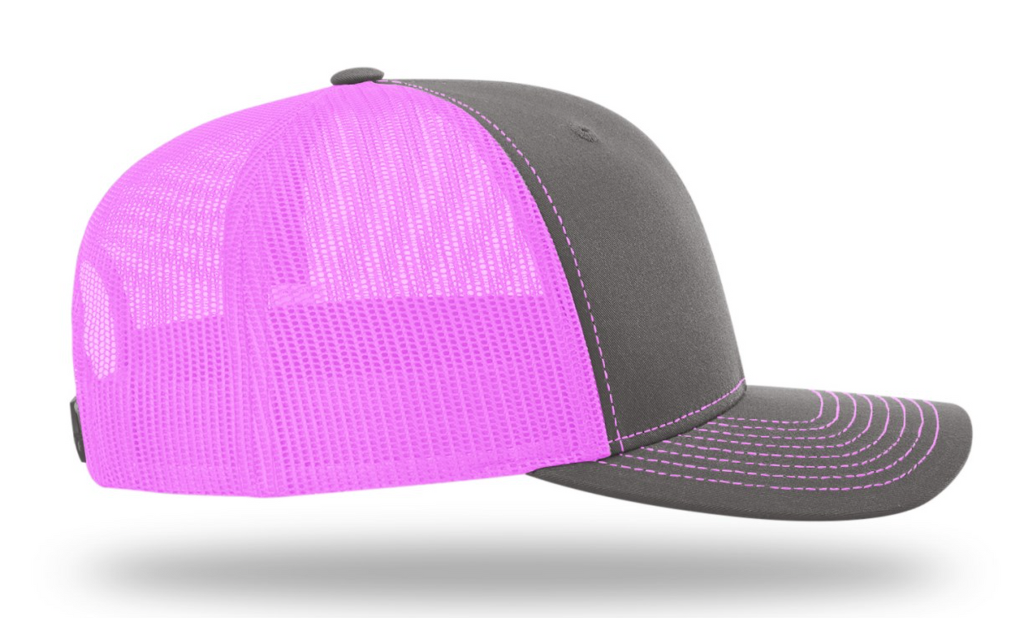 Nutrien Ag Solutions Charcoal-Neon Pink Richardson 112 Hat